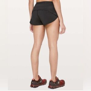 Lululemon Speed Up Short 2.5” Low Rise Black Sz 8 Second Release Retired Edition